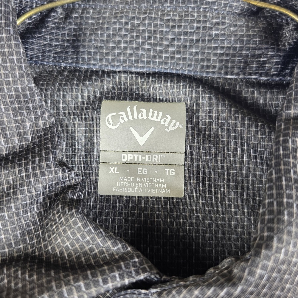 Callaway Polo Shirt Mens XL Black Opti Dri Golf Golfing Lightweight Logo outdoor - Picture 4 of 7